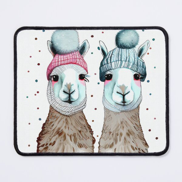 Item preview, Cute Alpaca Friends in Winter Pom Pom Hats designed and sold by newnomads-art.