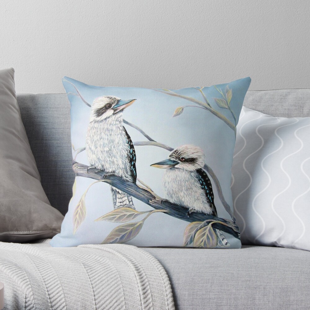 Cool Kookaburras Throw Pillow