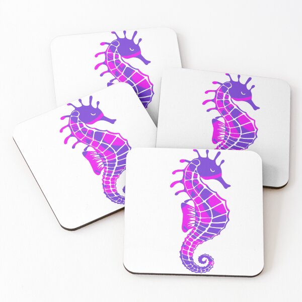 Item preview, Purple and Pink Seahorse on White designed and sold by birdsofthePNW.