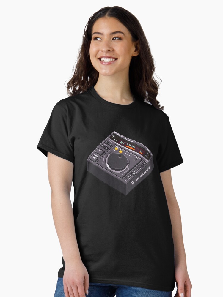 Thumbnail 1 of 7, Classic T-Shirt, CDJ-500s player pixel art designed and sold by djspacegr.