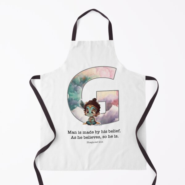 Item preview, Letter G Lord Shri Krishna Quote designed and sold by SattvaCentric.
