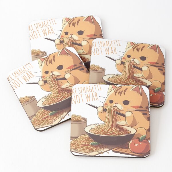 Artikelvorschau, In Katze isst Spaghetti - mach aus Spaghetti keinen Krieg entworfen und verkauft von sileaant.