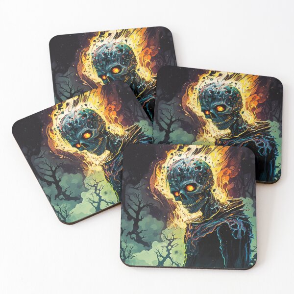 Item preview, Detailed Fiery Skeleton Abstract Art designed and sold by Critical Meltdown.