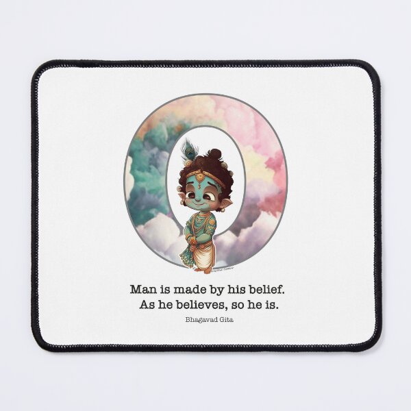 Item preview, Letter O Lord Shri Krishna Quote designed and sold by SattvaCentric.