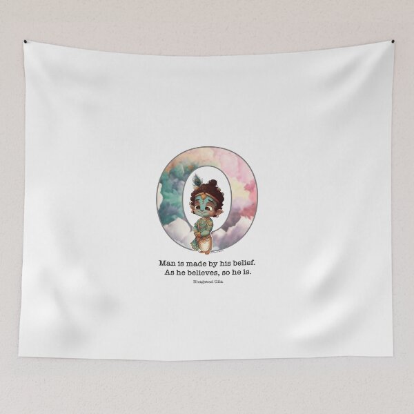 Item preview, Letter O Lord Shri Krishna Quote designed and sold by SattvaCentric.