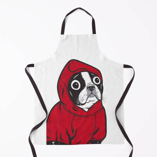 Artikelvorschau, Boston Terrier in einem roten Hoodie entworfen und verkauft von turddemon.