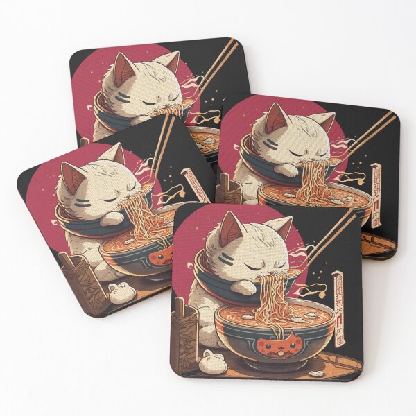 Artikelvorschau, Japanische Katze isst Spaghetti entworfen und verkauft von sileaant.