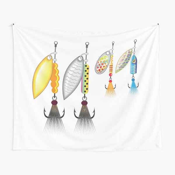 Large and Small spinners fishing lures | Postcard