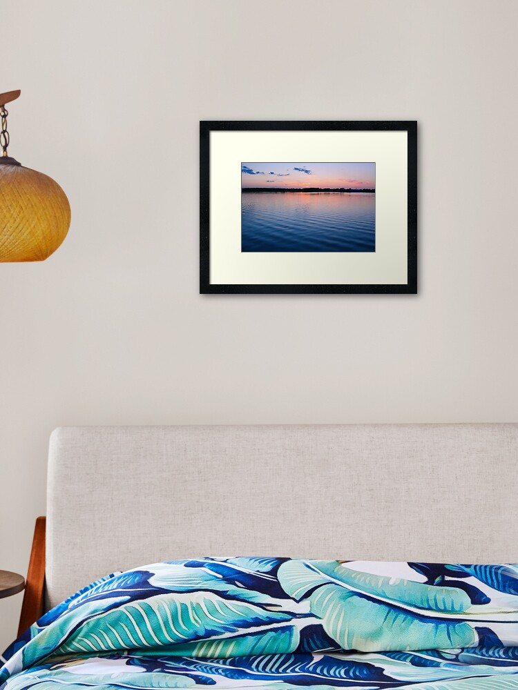 Thumbnail 2 of 7, Framed Art Print, Sunset over River designed and sold by Mallorn.