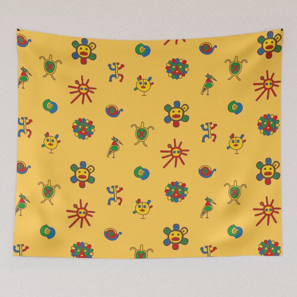 Item preview, Taino Colorful Symbols Puerto Rico Red Yellow Green Blue Brown designed and sold by byDarling.