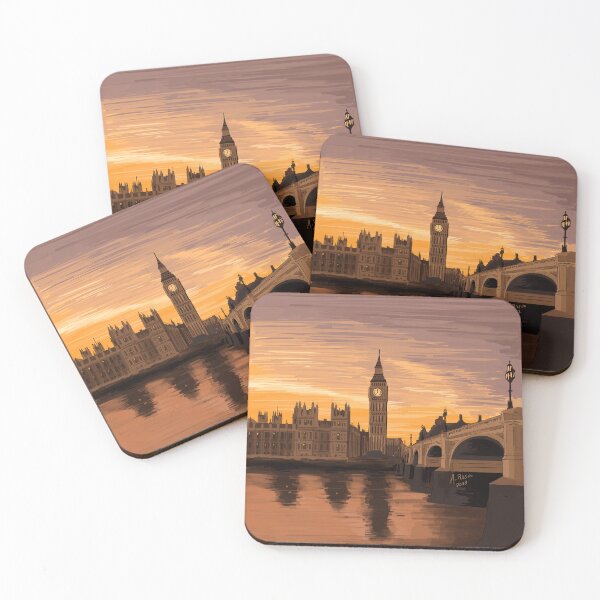 Item preview, London illustration - Sunset in London :)! designed and sold by burrotees.