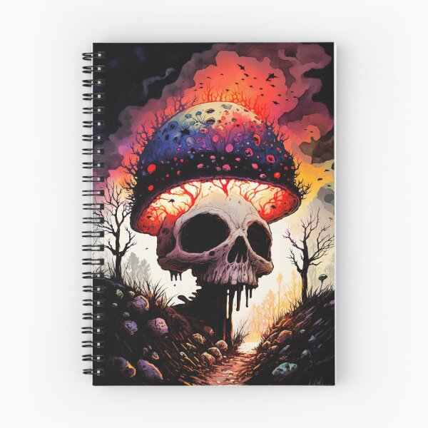 Item preview, Fiery Mushroom Skull Abstract Art designed and sold by Critical Meltdown.