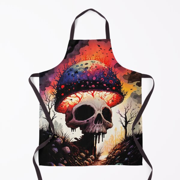Item preview, Fiery Mushroom Skull Abstract Art designed and sold by Critical Meltdown.