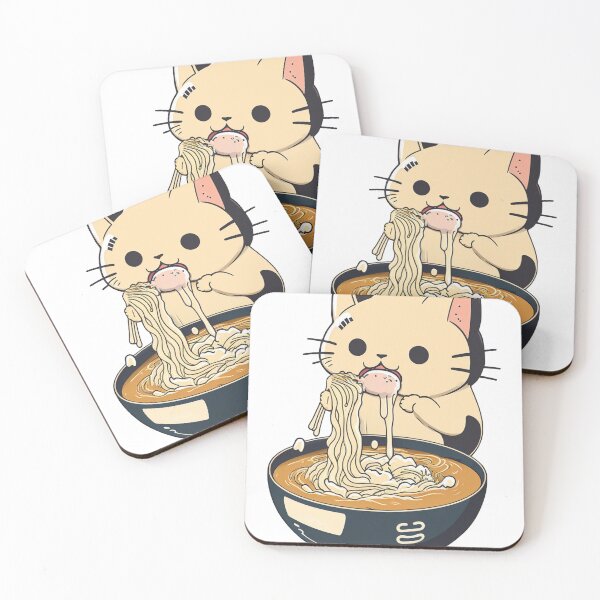 Artikelvorschau, Katze isst Ramen entworfen und verkauft von sileaant.