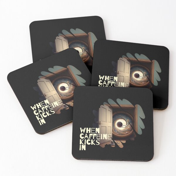 Item preview, When Caffeine Kicks In, All the Doors will be Opened Art designed and sold by Cute-Jory-Store.
