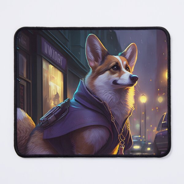 Item preview, Corgi Detective Anime Cyberpunk designed and sold by AIWanderer.