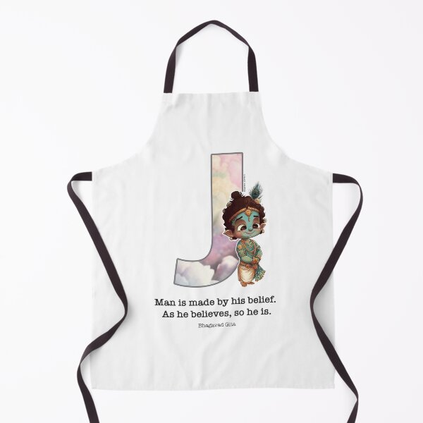 Item preview, Letter J Lord Shri Krishna Quote designed and sold by SattvaCentric.