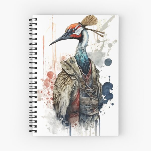 Artikelvorschau, Samurai Kanadakranich Aquarell entworfen und verkauft von AdvancedApe.