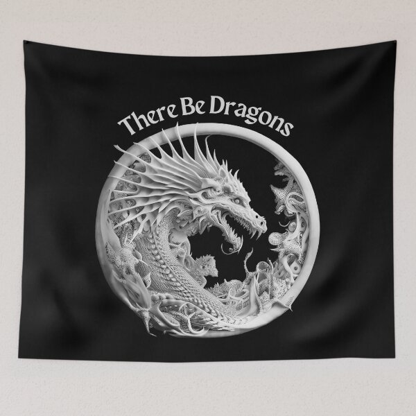 Item preview, There Be Dragons (design02) designed and sold by SteampunkMoai.