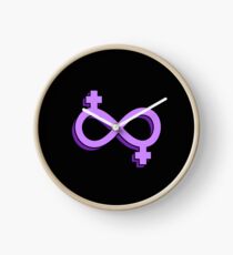Lesbian Symbol Clock