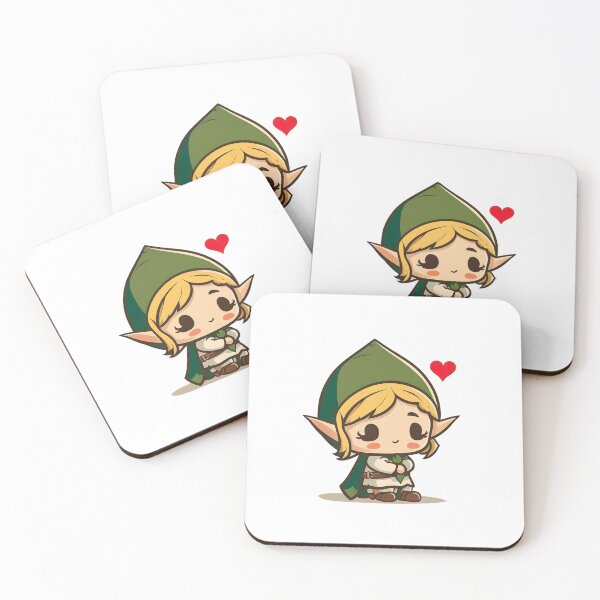 Aperçu de l'œuvre Elfe amoureux chibi kawaii créée et vendue par ChibiInstant.