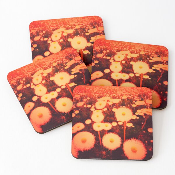 Item preview, White Dandelions Orange Tint designed and sold by asurtiumgreen.
