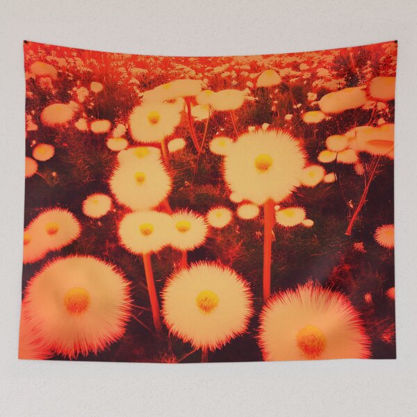Item preview, White Dandelions Orange Tint designed and sold by asurtiumgreen.