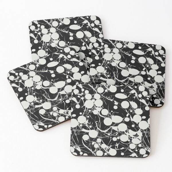 Item preview, Black and white paint splashes designed and sold by YeKnot.