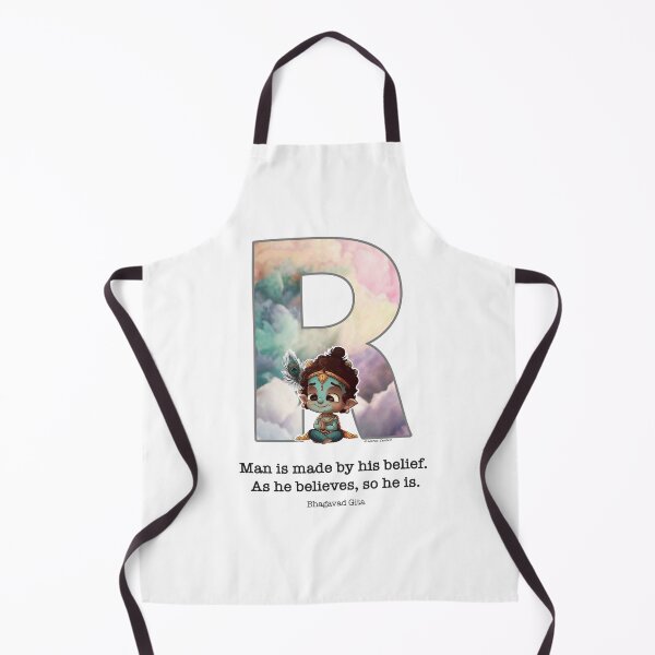 Item preview, Letter R Lord Shri Krishna Quote designed and sold by SattvaCentric.