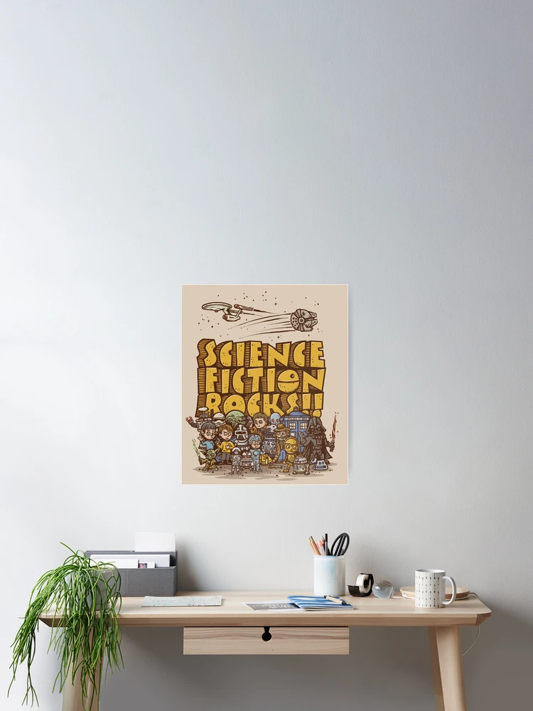 Thumbnail 2 of 3, Poster, Science Fiction Rocks designed and sold by kg07.