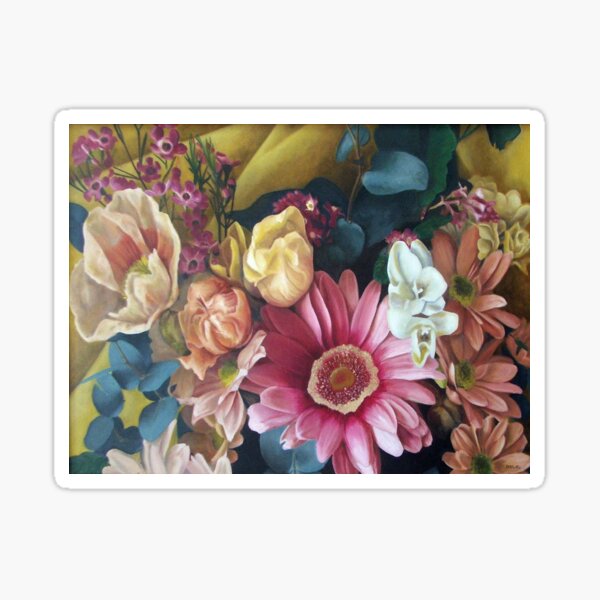 Flowers by Adelaide Artist Avril Thomas Sticker