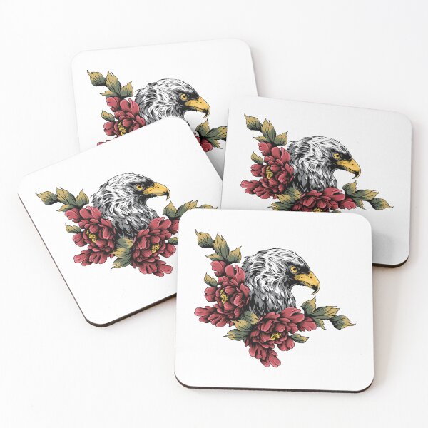 Item preview, Eagle with Flowers designed and sold by RedNeo.
