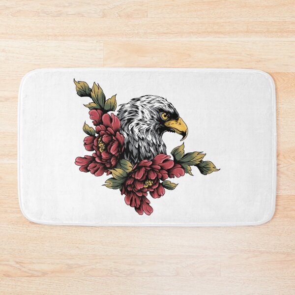 Item preview, Eagle with Flowers designed and sold by RedNeo.