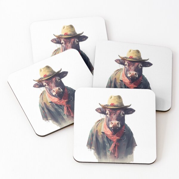 Artikelvorschau, Brauner Kuh-Cowboy entworfen und verkauft von AdvancedApe.