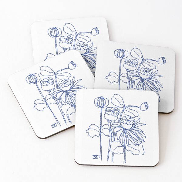 Item preview, Blue line poppy seeds designed and sold by myliandco.