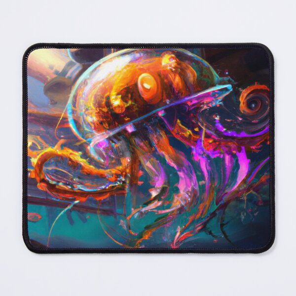 Item preview, Medusas coloridas de las profundidades al estilo steampunk. designed and sold by DuniDesign.