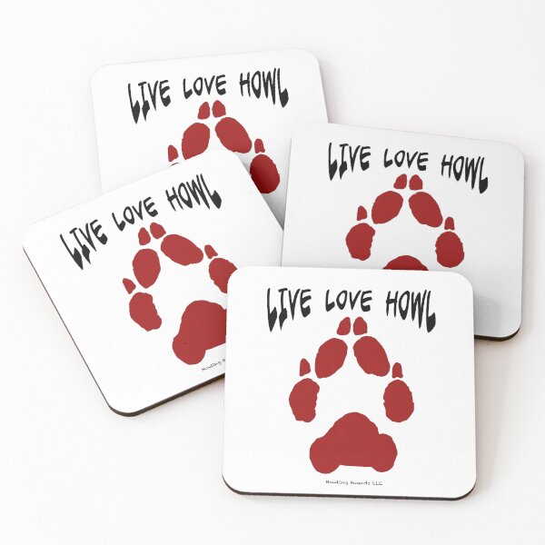 Item preview, Live Love Howl Red designed and sold by HowlingHounds.