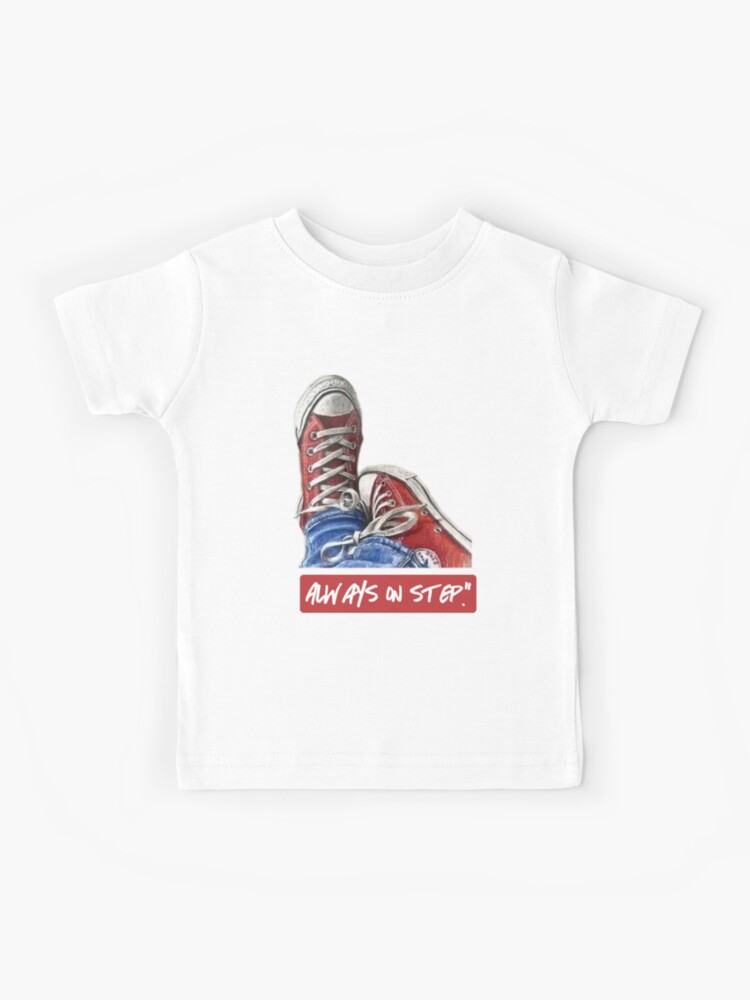 muis racket hun Always on step converse sneakers " Kids T-Shirt for Sale by Biglimone |  Redbubble