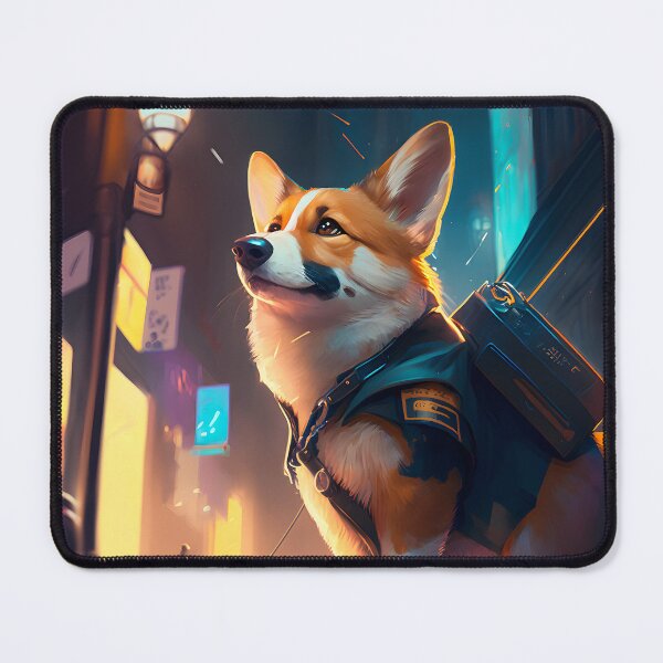 Item preview, Cute Corgi Detective Anime Cyberpunk designed and sold by AIWanderer.