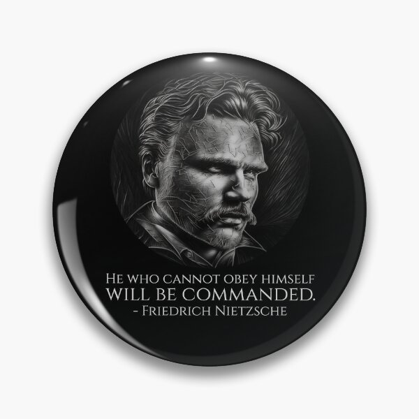 Item preview, Friedrich Nietzsche Quote - He who cannot obey himself will be commanded. - Philosophy designed and sold by Styrman.