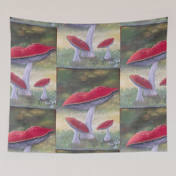 Item preview, Mushrooms painting, Herbalism, green, nature, flowers, herbs designed and sold by Whateverboss.