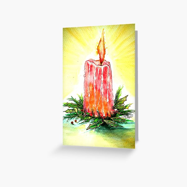 Christmas Candlelight Greeting Card