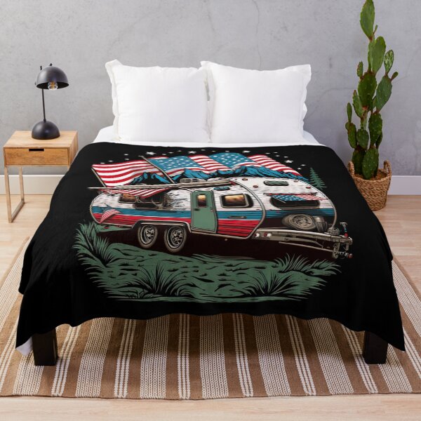 Artikelvorschau, Patriot - Camping Caravan USA Fahne entworfen und verkauft von druckfun.