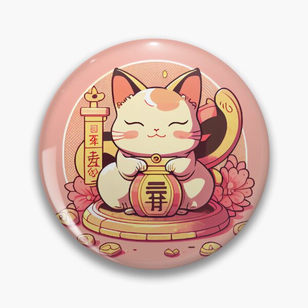 Item preview, Maneki neko cat of luck pink designed and sold by Quiki.