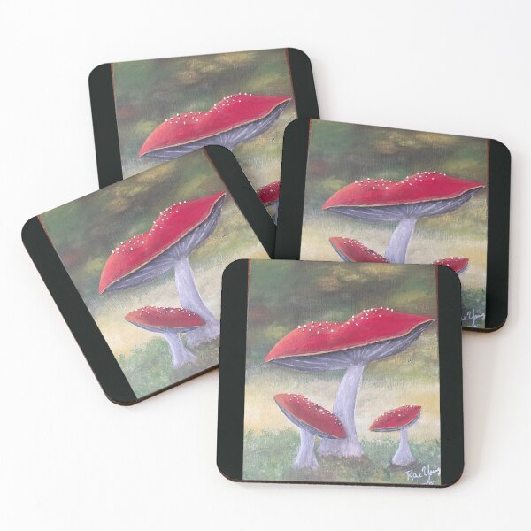 Item preview, Mushrooms painting, Herbalism, green, nature, flowers, herbs designed and sold by Whateverboss.