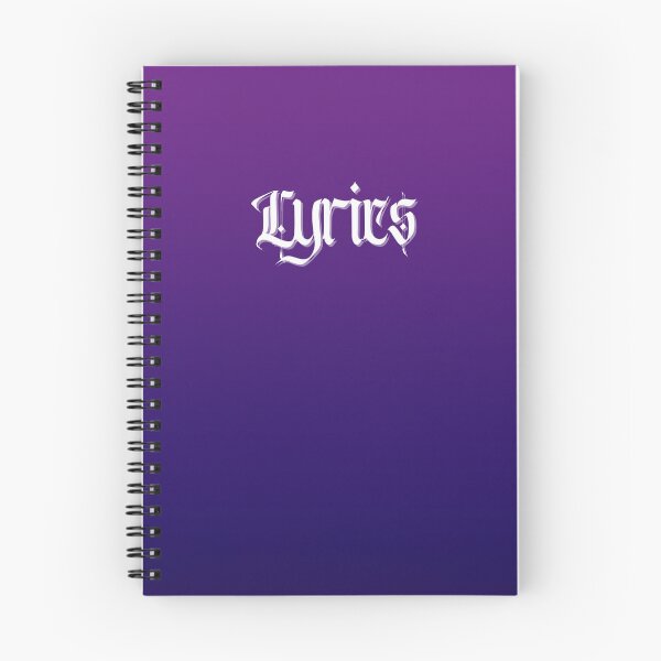Item preview, Dark Purple Gradient Lyrics Notebook designed and sold by Ninjakandy.