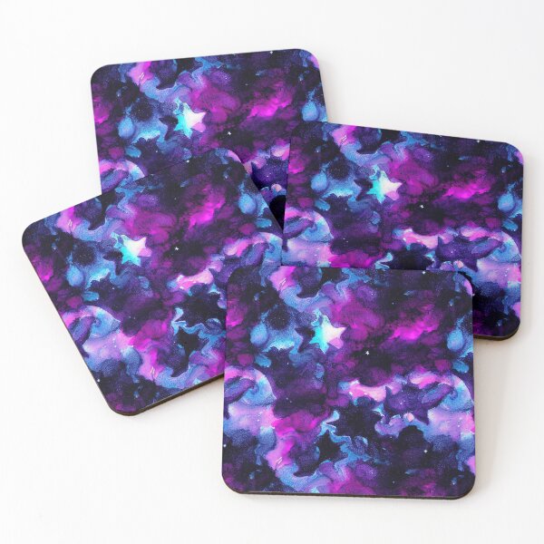 Item preview, Purple and blue space pattern with small stars designed and sold by YeKnot.