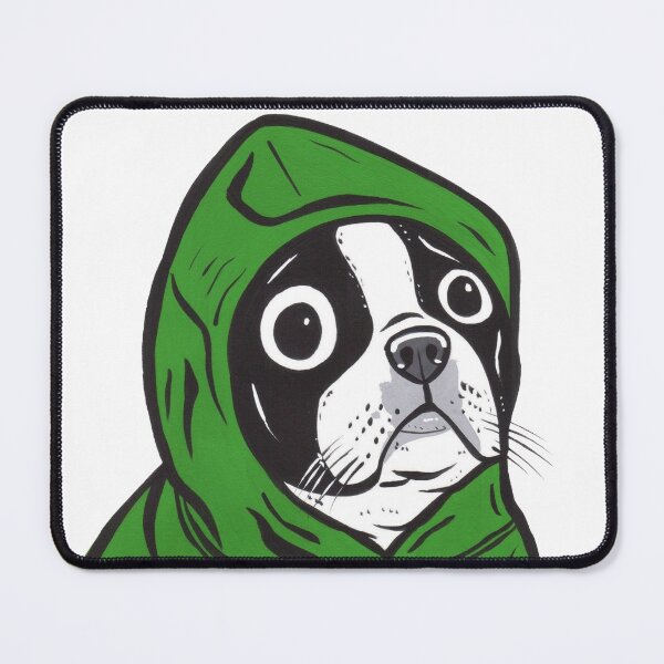 Item preview, Boston Terrier Green Hoodie designed and sold by turddemon.