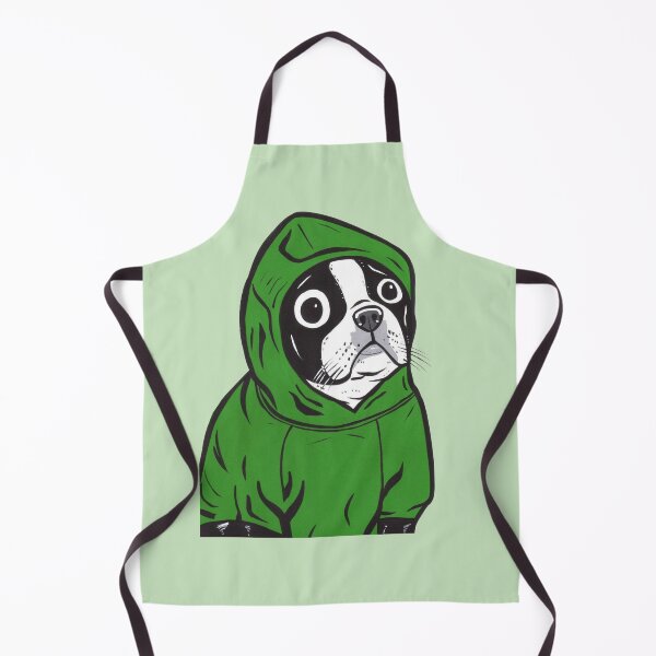Item preview, Boston Terrier Green Hoodie designed and sold by turddemon.