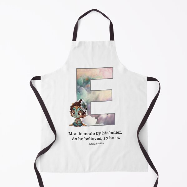 Item preview, Letter E Lord Shri Krishna Quote designed and sold by SattvaCentric.